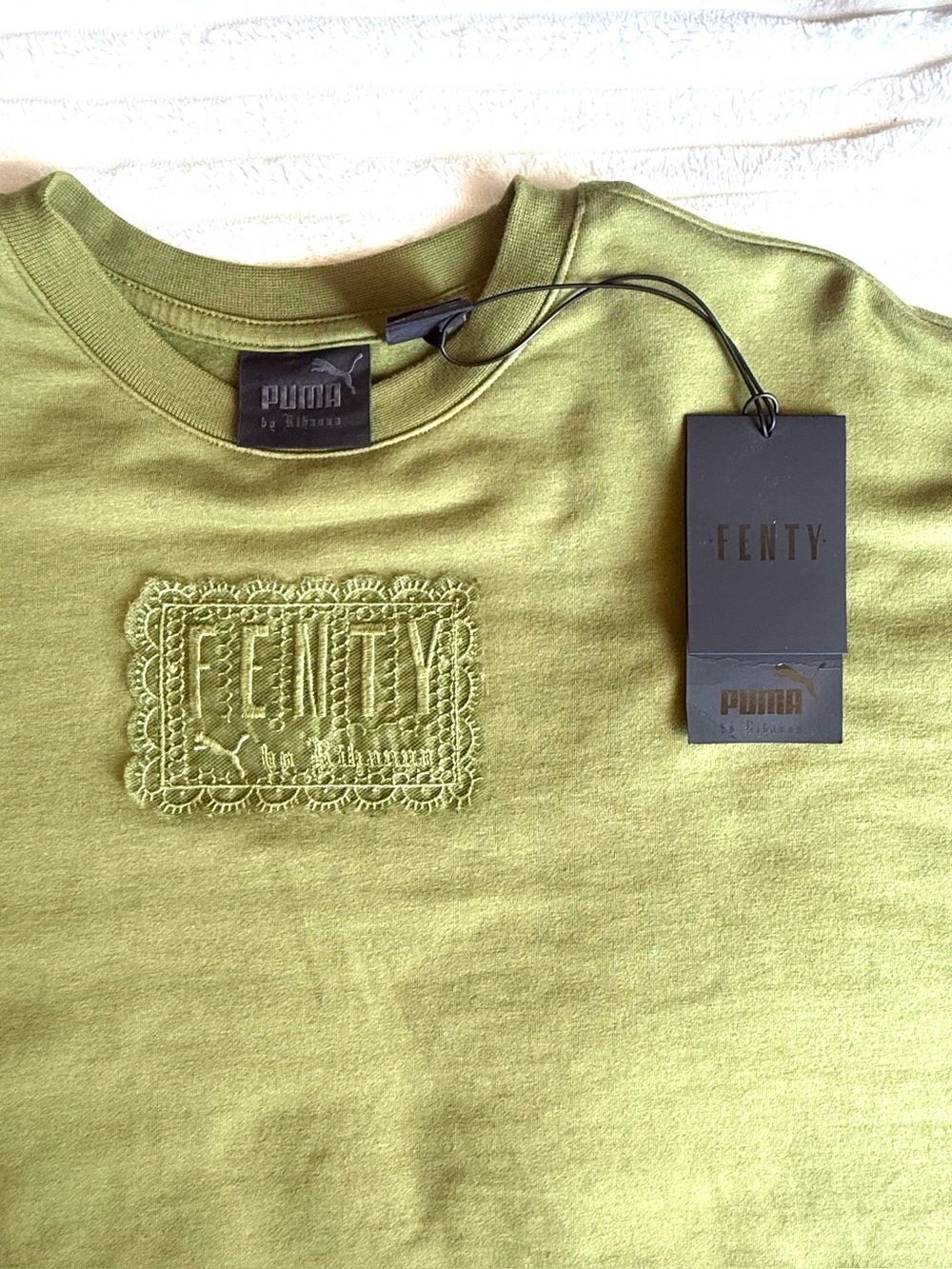 FENTY x PUMA Olive Green Men's Logo Tee